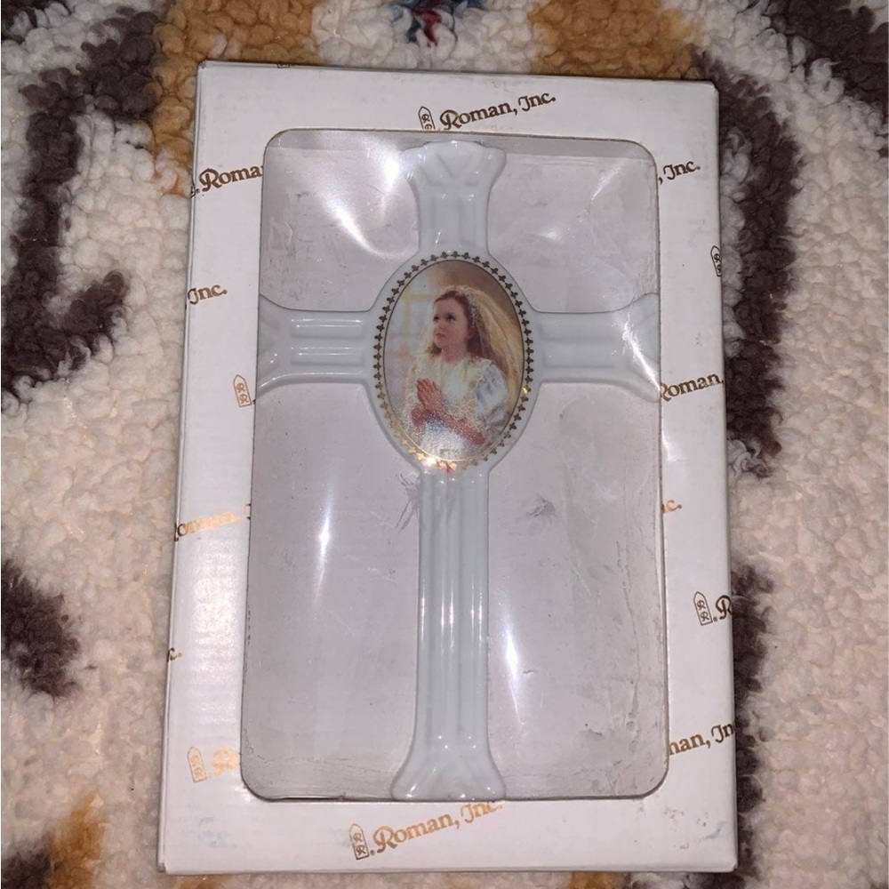 First communion girl cross